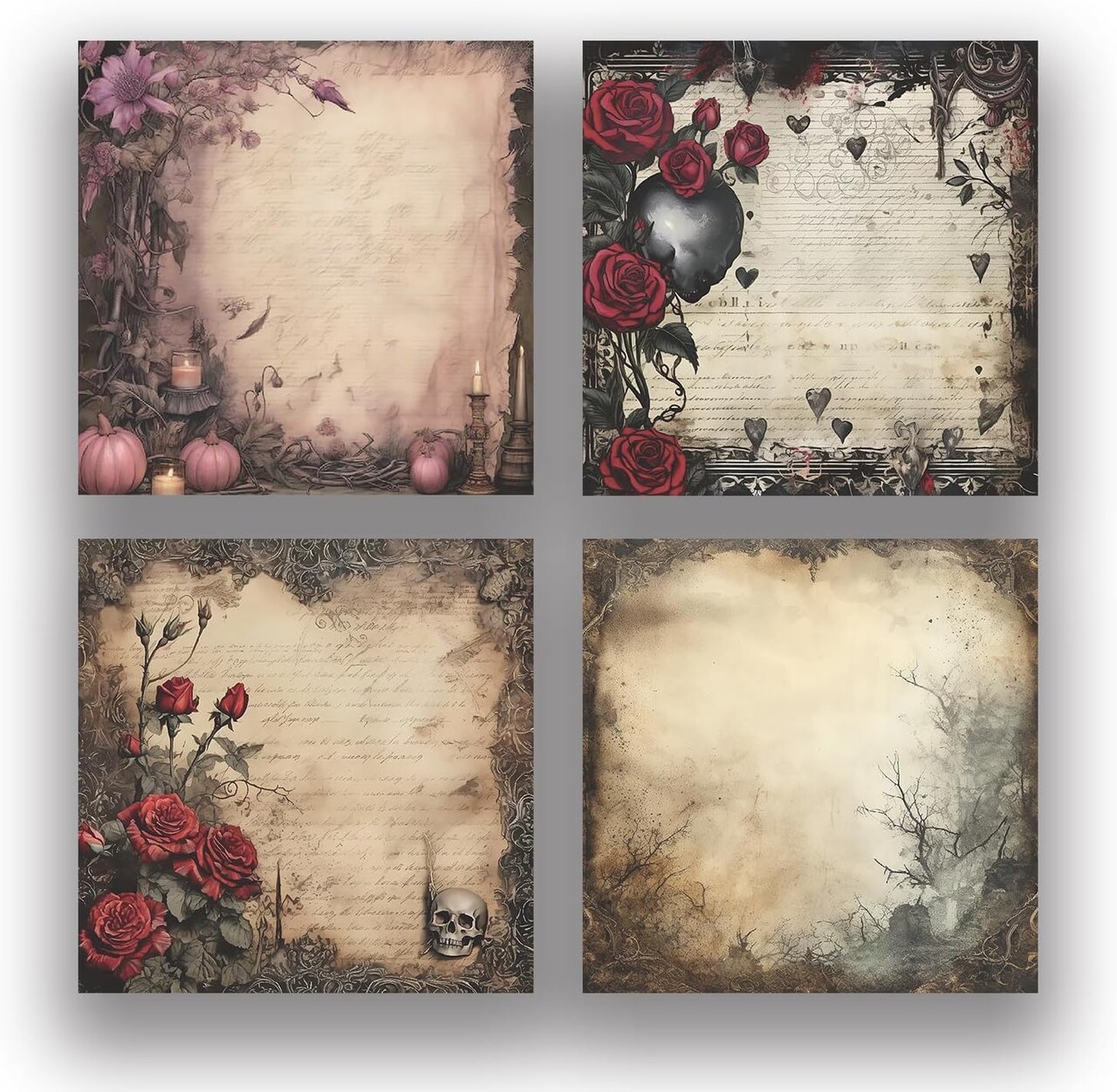 Retro 4 Pack/200 Sheets Sticky Notes Set, Vintage Memo Pads with High-Adhesive, Reusable Tearable Post it Notes for Journal Planners Office School Home, Bulk Stationery Gift